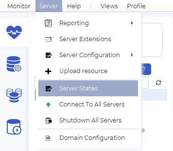 Another way to see the status of servers.