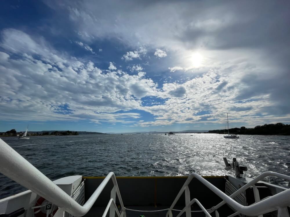 Example of a ferry where a terminal is used to buy and sell tickets.