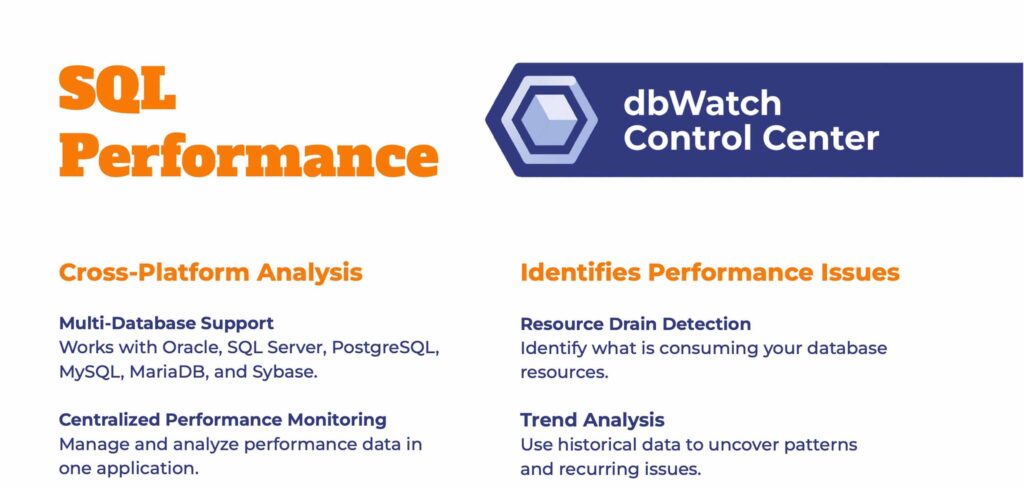 SQL performance product sheet sample.
